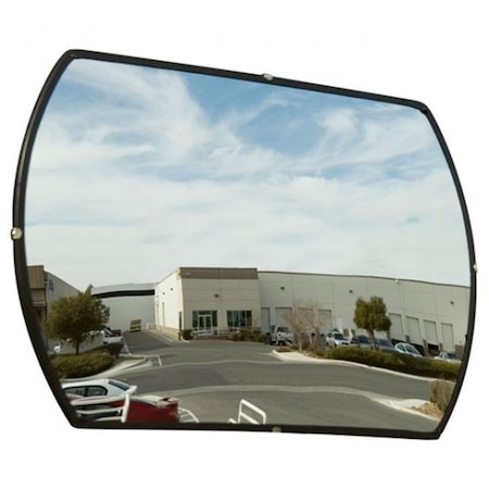 STEELMAN 15x24" Rectangular Convex Acrylic Security Mirror with Mounting Hardware PLX-1524